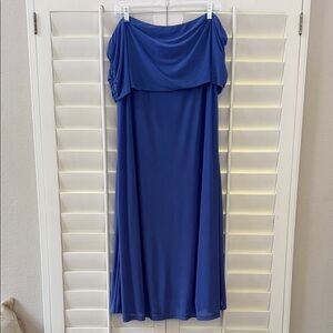 Tinsel Strapless Royal Blue Dress
